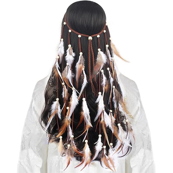 ZORVUJI Boho Feder Ohrringe & Leder Choker Set - Handgemachter Tribal Schmuck