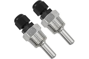 BEASAFY 2 Stück Tauchhülse G1/2 Zoll, 304 Edelstahl Tauchhülse, Tauchhülsen Temperaturfühler, Gewinde für Temperatursensor, Tauchschutzrohre für Thermoelemente (30mm)