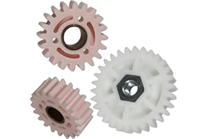 Spares2go Großes weißes Zahnrad + 2 kleine rosa Zahnräder kompatibel mit Atco Balmoral 14S 14SE 17S 17SE 20S Rasenmäher