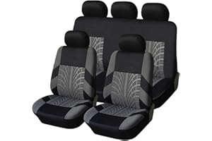 JPDEDIAN Housse Siege pour Peugeot 5008 Auto Voiture Universel, Ensembles Housse Siège Voiture, Couvre Siege Auto Confort, Facile À Installer,Grey