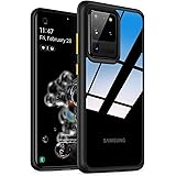 Amazon Brand - Eono Hybrid Clear für Samsung S20 Ultra Hülle 【Nicht für S20 FE】, Transparent [Nie-Gelb] Schlanke dünne Hülle 