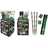 Kids Licensing - Minecraft Stationery Set for Kids, Pencil Holder + School Accessories, Desk Organizer, Original Gift, School