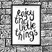 Produktbild Enjoy The Little Things Motivational Inspirierende Love betreffende Intervall Zitat Poster Wall von Inspiriert Wallsâ ®