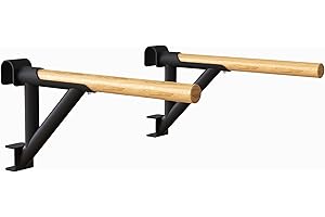 JK FITNESS Spalliera Svedese Multifunzionale in Legno e Acciaio | Barra per Trazioni e Prese Dip | Scala per Ginnastica, Scala Svedese, Spalliera Palestra O Casa | Robusto