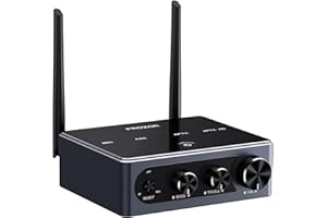 PROZOR Amplificador Audio 100W x 2 Soporta APTX-HD ACC HiFi Bluetooth 5.2 Sonido de Entrada óptica 192khz/24Bit con Control de Volumen de Agudos Graves para Altavoz Pasivo