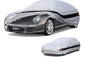 Holthly Housse de protection de voiture 10 couches pour Porsche 911 Carrera Coupé Cabrio 992/991/997/996/993(1966-2025), 100 % housse de voiture étanche, housse de voiture pour l'extérieur.