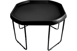 SIMPAHOME Black Mixing Play Tray 100cm Diameter & Height Adjustable Stand - For Fun & Messy Sand, Water & Glitter Play.