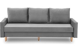 ADAMS GROUP Sofini Couch Bellis mit Schlaffunktion! Best Couch! Couch mit Bettkasten! (Monolith 85)