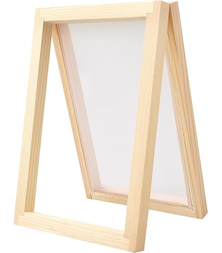Qianyu A6 Houten papierproductieframe 18 x 13 cm DIY papierhandwerk zeefgereedschap houtpapier productie gedroogde bloemen houten frame voor papierkunst handwerk doe-het-zelf handwerk