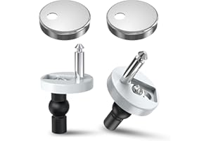 YOURKAY 2 Pezzi Cerniere Copriwater, Accessori per Sedile WC Set di Fissaggio Accessorio, Cerniere Tavoletta WC, Kit di Ricambio per Viti e Bulloni del Sedile Della Toilette