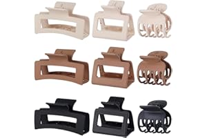 XNFIVE 9 Stück Haarklammer Klauen Haarspangen,3 Stil Rutschfeste Haarklammern Matte Haarschmuck Haarstyling-Zubehör für Damen,Frauen,Mädchen für Dünnes Dickes Kleine Haar (Stil 1)