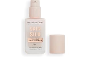 REVOLUTION BEAUTY LONDON Makeup Revolution, Skin Silk Serum Foundation, Light to Medium Coverage, Contains Hyaluronic Acid, F0.5, 23ml