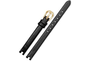 ELEGANTYL 8mm 10mm 12mm or argent boucle ardillon + noir/blanc/rouge bracelet de montre en cuir véritable pour femmes accessoires de montre