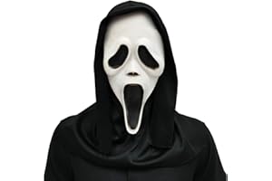 23GUANYI Maschera Halloween, Maschera Scream Ghostface Mask per Bambini Adulti Uomini e Donne Come Costume per Halloween Horror Cosplay