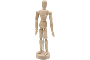Paintersisters® Poupée articulée 20cm de Haut, Mannequin, poupée de Dessin, en Bois de Samal Fin - FSC, poupée de Dessin en Bois, Figurine en Bois, poupée de Bois