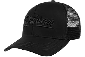 STETSON Monochrome Truckerkeps enfargad mesh snapback Herr Aret runt