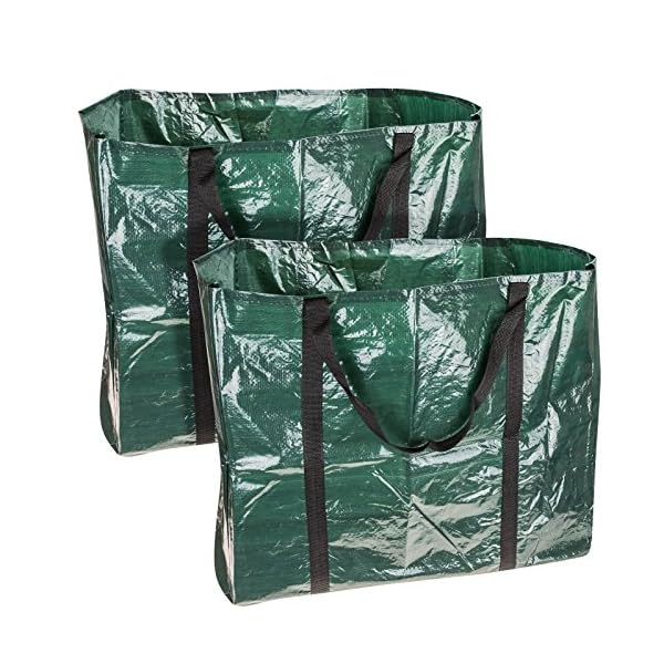 ASAB 2 x Reusable Heavy Duty Garden Waste Bag Waterproof Refuse Grass