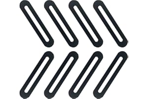 FYting 8 Piezas Pletinas de Acero,Escuadras Metalicas,Conector Plano Ajustable, Soporte de áNgulo Plano con Ranuras, para ReparacióN, FijacióN de Madera, Muebles,110 X 19 mm (Negro)