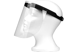 Urhome Gesichtsschutz verstellbar 1x Rahmen mit 5 x Wechselfolie - Gesichtsvisier zum Schutz vor Flüssigkeiten - Aufklappbar Schutzvisier wiederverwendbar Face Shield Visier