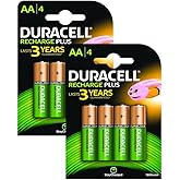 Duracell 1300mAh AA Size Rechargeable Batteries--Pack of 8