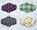 6 Pieces 10 Inch Regular Charcoal Bamboo Mama Cloth/ Menstrual Pads/ Reusable Sanitary Pads - You Choose 6 From 17 Designs and Send the Message to Me