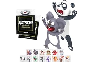 ‎KXT DES!GN KXT Witzige 3D Lesezeichen - Original AUTSCH! Cartoon Tiere - Lustiges Geschenk für Kinder und Erwachsene (Die Vegetarier)