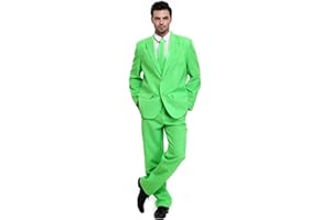U LOOK UGLY TODAY Homme Costume Party Suit de Noel Coupe Normale Costumes de Fête Camaïeu y Compris Le Pantalon et la Cravate