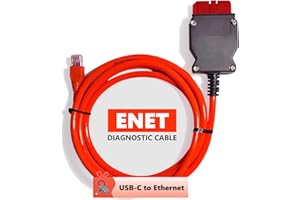 JUTA ENET OBD2 Diagnostic Cable for BMW F Series Coding with USB-C to Ethernet Adapter