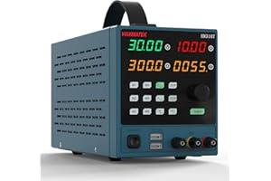 HANMATEK Fuente de Alimentación de Banco, Alimentación de Laboratorio Ajustable Portátil 0-10 A/0-32 V, Memoria 6 Grupos de Datos, Control por Computadora y Botón, Operación Automática, Protección Múltiple
