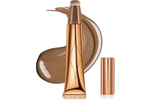Volumoon Contouring Viso Liquido con Applicatore Cuscino, Illuminante Viso Liquido, Contouring Viso Stick Crema, Bronzer Blush Stick, Finitura Opaca Naturale Liscia A Lunga Durata (1#)