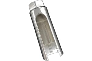 UTXN Presa per sensore O2 Presa per sensore di ossigeno con apertura laterale per cavo 7/8 (22 mm) Offset 1/2" Presa per sensore di ossigeno per auto Quare Drive Universale per la maggior par(Argento)