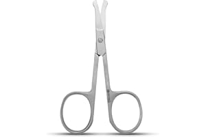 BORO TRADE Nose Scissors Curved Cuticle Probe Facial Hair Multipurpose Beauty & Grooming Shears for Nail, Beard, Mustache, Eyebrows, Eyelashes, Manicure, Pedicure, for Women Men Children Diabetic