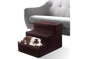 Zvonema Scala per Cani a 4 Gradini,Scaletta per Animali in Plastica, scaletta per Cani 40 cm Lavabile, Antiscivolo,Scaletta per Gatti Divano, 45 X 42,5 X 30,5 Cm