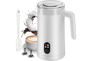 ‎OVETEDOT Ovetedot Milk Frother, 4-in-1 Electric Milk Frother for Hot and Cold Milk Foam, Automatic Shut-Off Coffee Frother for Latte, Macchiato, Cappuccino