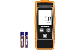 XRCLIF Digital Tachometer, RPM Meter with 2.5 to 99,999 RPM Accuracy, Noncontact RPM Gauge Marker with Batteries Included, Handheld Laser Tachometer Speed Tester