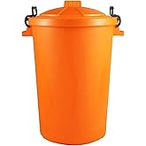 50L PLASTC HANDLE BLUE Garden Storage Dustbn Bn 50 Ltre Refuse