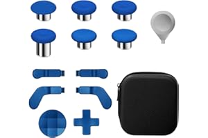 SWCTIM 13 in 1 Metall Daumenstäbe für Xbox Elite Series 2 Controller,Zubehör Teile für Xbox One Elite 2,Gaming Zubehör Ersatz,Metal Mod 6 Swap Joystick,4 Paddles,2 D-Pads,1 Werkzeug,Blau