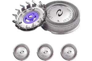 HUANRU 3 testine di rasatura da uomo per rasoio elettrico Philips HQ4 HQ55 HQ40 HQ851 HQ912 HQ46, testine di ricambio per rasoio Rotary Blades per uomini