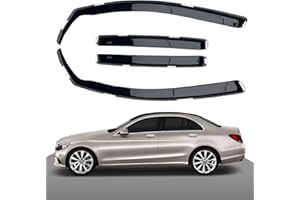 Haibak Wind Deflectors Set Compatible With Mercedes Benz C Class W205 4 Doors Saloon 2015-2022 Tinted in Channel Fitment