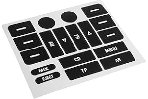 FOLODA Pratico adesivo per riparazione pulsante radio FM usurato per auto con decalcomania anti decorazione adatta per Golf MK5 auto radio pulsante riparazione decalcomanie adesivi