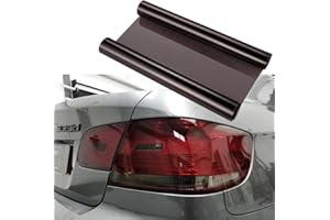NewL 12 by 48 inches Self Adhesive Auto Car Tint Headlight Taillight Fog Light Vinyl Smoke Film Sheet Sticker Cover (light black)