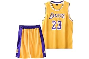MEEHYRE Camiset Baloncesto Niños Conjunto 2 Piezas Baloncesto Niño Camiseta Tirantes y Pantalones Cortos de Baloncesto Conjunto Camisetas y Pantalones de Baloncesto para Niños