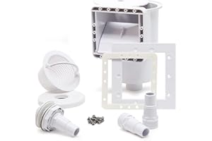 WILTEC Set skimmer para piscina con boquilla de succión y skimmer de instalación, con gran cesto colector