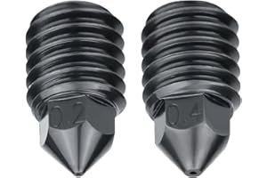 XIRBBO 2Pcs x1c Nozzle 0.2 * 0.4mm Removable Hardened Steel Bamboo Nozzles, Upgraded High Temperature Wear Resistant 3D Printer Accessory Nozzles Kit for Bambu Lab X1c P1p 3D Printer Hot End