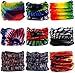 Produktbild Sojourner 9PCS Nahtloses Bandana Gesichtsschutz Stirnband Schal Kopftuch Halswärmer & Vieles Mehr - 12-in-1 Multifunktionstuch für Musikfestivals, Raves, Motorrad, Outdoor (Festival Serie 4)