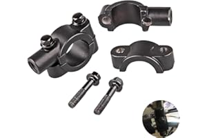 TUINCYN Moto 10 mm Accesorios para montaje en espejo del manillar Manillar negro para motocicleta Espejo retrovisor Abrazadera del adaptador (paquete de 2)
