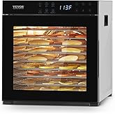 VEVOR Food Dehydrator 10 Stainless Steel Trays Electric Food Dryer 1000 W with Adjustable Temperature and 48 Hour Timer for J