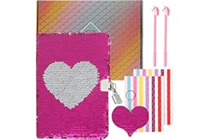 YANGTE Diario Magico di Paillettes Taccuino Gazzetta Diario Segreto Chiudibile Mermaid Reversibile con Lustrini, DIY Pittura Bambini Scrittura libri Festival Regalo di Compleanno per Ragazza