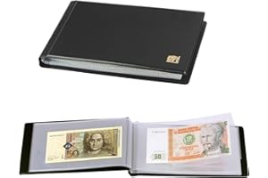 SAFE 226 Classeur de Billets (Noir) - Stockage de Billets de Banque - avec 20 Pages pour 20/40 Billets Max. 185 x 93 mm