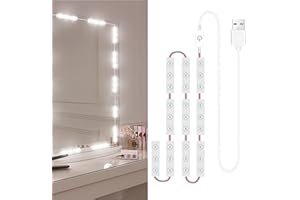 Irishom LED Maquillage Miroir Lumières Dimmable Contrôle Tactile Miroir De Vanité Lumières Salle De Bains Miroir Lumière avec Câble USB Bande LED Lumières Dressing Miroir